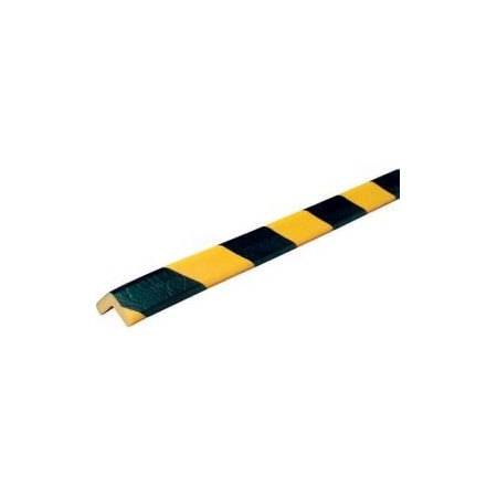 IRONGUARD Knuffi 90-Degree Shelf Bumper Guard, Type E, 196-3/4"L x 1"W x 1"H, Black & Yellow, 60-6740 60-6740